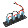 Car Boat Marine RV Truck 4 Gang Blue LED 12V Toggle Rocker Switch Panel