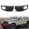 Jeep Wrangler Black Front Bumper Fog Light Bezels (2013-2017)