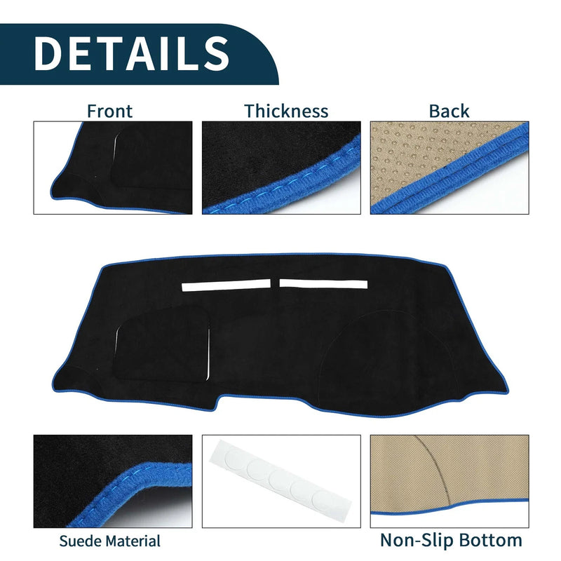 Nissan Note E12 2012-2020 Black Blue Dashboard Cover Mat