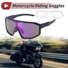 Motorcycle Riding Purple Lens Purple with Green Yellow Spots Frame Goggles