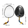 Motorcycle 1 Pair 8mm Screw Rear View Mirror Universal Carbon Fiber Pattern