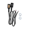 Car Motorcycle 2 x White Black License Plate Light 12V Led Tag Lamp