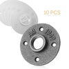 Wall Mount 10 x 3/4" Malleable Iron Floor Flange Pipe Fitting (No Year)