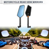 Motorcycle M8/M10 Rear View Mirror Handlebar Mirror Black Aluminum Alloy