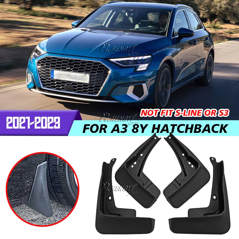 Audi A3 8Y Hatchback Black Mud Flap Splash Guard Fender (2021–2023)