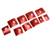 Toyota Camry 10x Red Power Window Switch Knob Stickers (2018-2022)