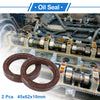 Oil Seal 45x62x10mm 2x Seal Ring Rotary Shaft Seal FKM Rubber Brown
