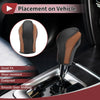 Nissan Maxima 2016-2023 Black Brown Faux Leather Gear Shift Knob Cover