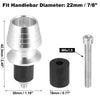 Motorcycle Silver Tone Pair Universal Motorcycle Handlebar Plugs 7/8" 22mm