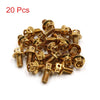 MakeModel Bolts / 20Pcs M6x10mm / Gold Ti Alloy Motorcycle Bolts