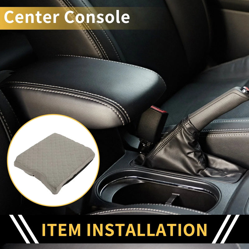 Ford F-150 2015-2020 Microfiber Leather Grey Center Console Cover
