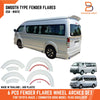 Toyota Hiace Commuter 6 x White Fender Flares Wheel Arches (2005-2019)