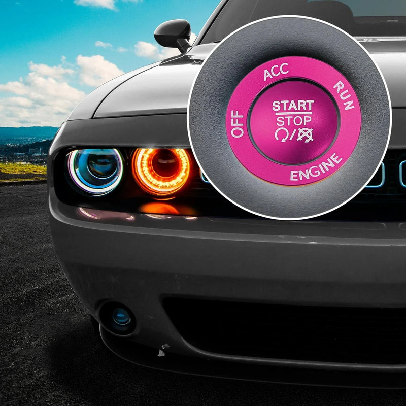 Dodge Charger Challenger Pink Push Start Button Cover Trim Kit