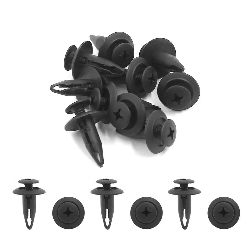Ford 6mm Hole Dia Plastic Car Bumper Push Clips Rivets 10 x