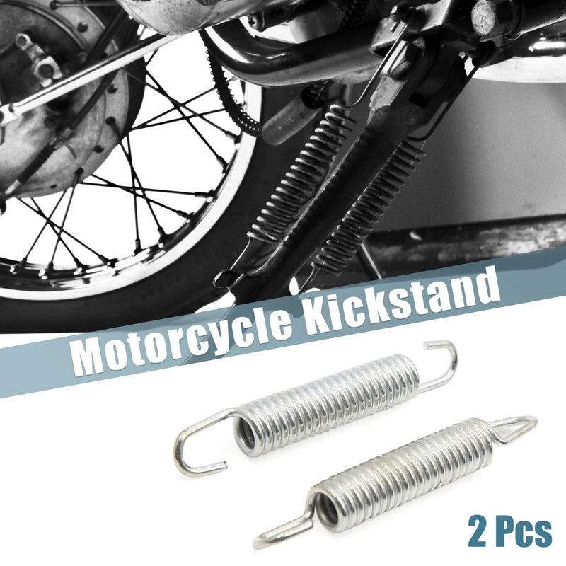 Honda CG125 2 x 10cm Silver Tone Metal Motorcycle Side Kickstand Spring
