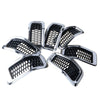 Jeep Cherokee 7X Chrome Black Honeycomb Mesh Grille Inserts (2014-2018)