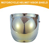 Motorcycle 1pc Universal Helmet Visor Shield Anti-UV Gold Tone Black