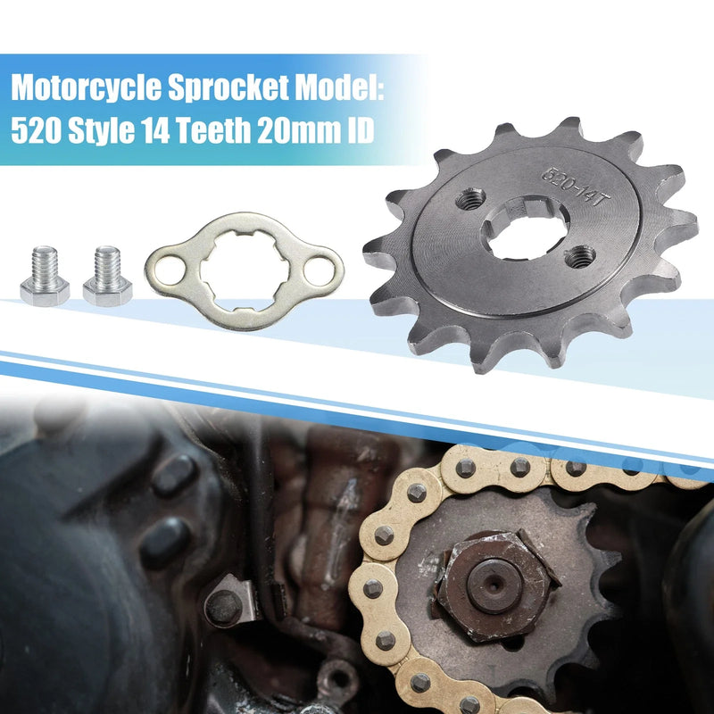 Dirt Pit Bike ATV 520 Sprocket 14T 20mm ID Front Engine