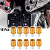 Motorcycle 10pcs Universal License Plate Frame with M6 Bolts Gold Tone