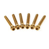 Motorcycle Bike 6pcs M6x45mm Titanium Torx Head Flange Screws