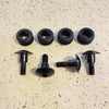 Yamaha R1 / R6 4x rubber fairing gaskets & 2x M6 black alum shoulder bolts