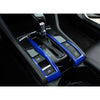 Honda Civic 2 x Blue Inner Gear Shift Box Strip Covers (2016-2018)
