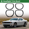 Dodge Challenger (2015-2024) ABS Black 4 x Car Headlight Trim Bezels