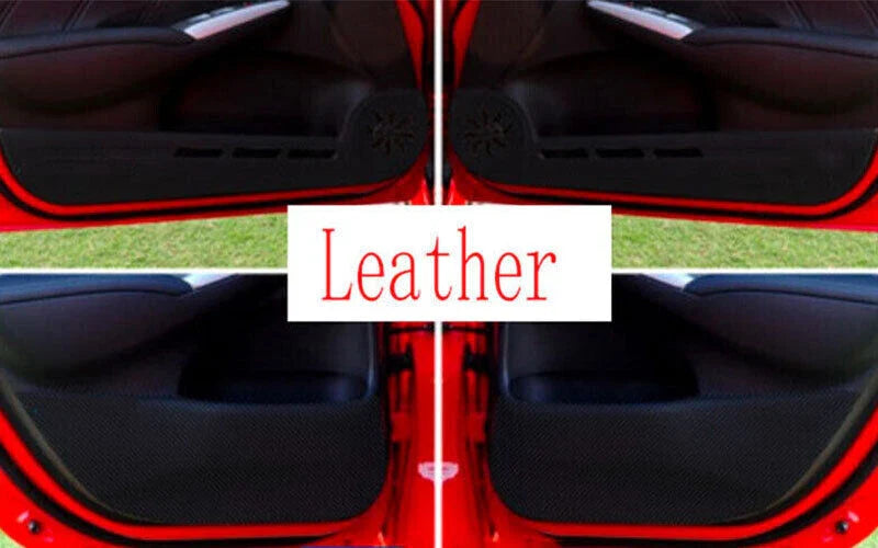 Honda Civic 4 x Anti-Kick Panel Cover Carbon Fiber Leather (2006–2011)