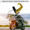 Square W/ Fingerprint Motorcycle Hanging Hook 1 Set Gold Tone Black 42mm