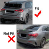 Benz A-Class W177 A200 A220 A35 Black Rear Bumper Splitter Canard Air Vent