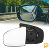 BMW X5 X6 Left Heated Rear View Mirror Glass with Backing Plate