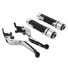 Honda CB1100 CB1300 Silver Extendable Brake Clutch Lever Grip Set (2013-2023)