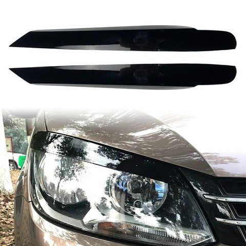 Volkswagen Touran Glossy Black Headlight Eyelid Trim Cover (2011-2015)