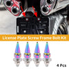 License Plate Screws Cover 54mm Multicolor 4 x Universal Motorcycle