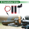 Motorcycle 7/8" 22mm Hand Grips Cover Aluminum Alloy Rubber Red