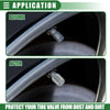 Car Motorcycles 100pcs 12mm Plastic Gray Tire Valve Stem Caps