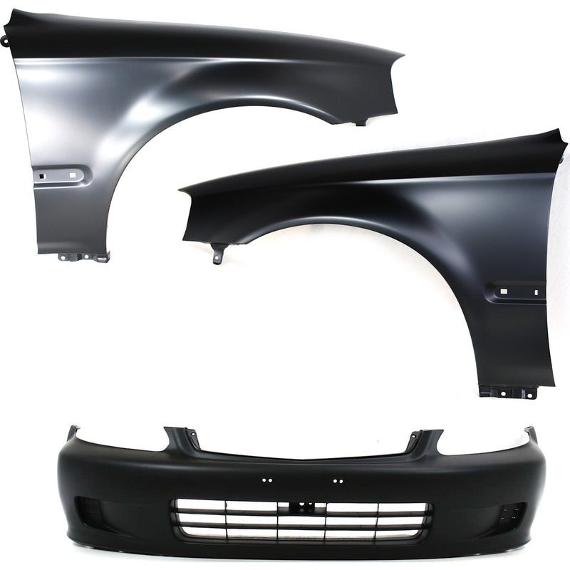 Front Bumper Cover Kit For 1999-00 Honda Civic With