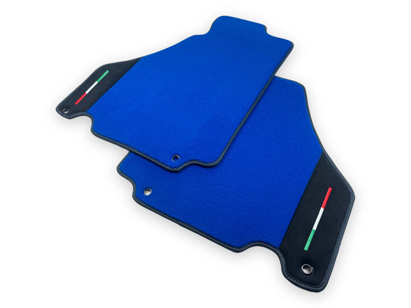 Ferrari 360 Modena Alcantara Leather Blue Floor Mats Set (2000-2005)