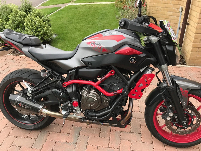 Yamaha MT-07 FZ-07 2 x Fixations Aluminium Noir