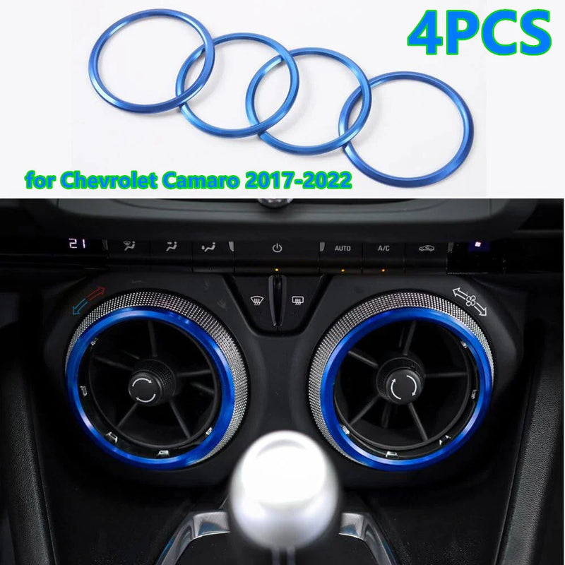 Chevrolet Camaro 4X / Blue Air Vent Ring Cover Trim (2017–2022)