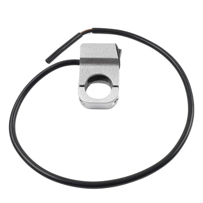 Motorcycle ATV Headlight Fog Spot Light Silver 7/8" Handlebar On Off Switch