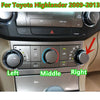 Toyota Highlander Right Knob Cover / Air Conditioning (2008–2013)