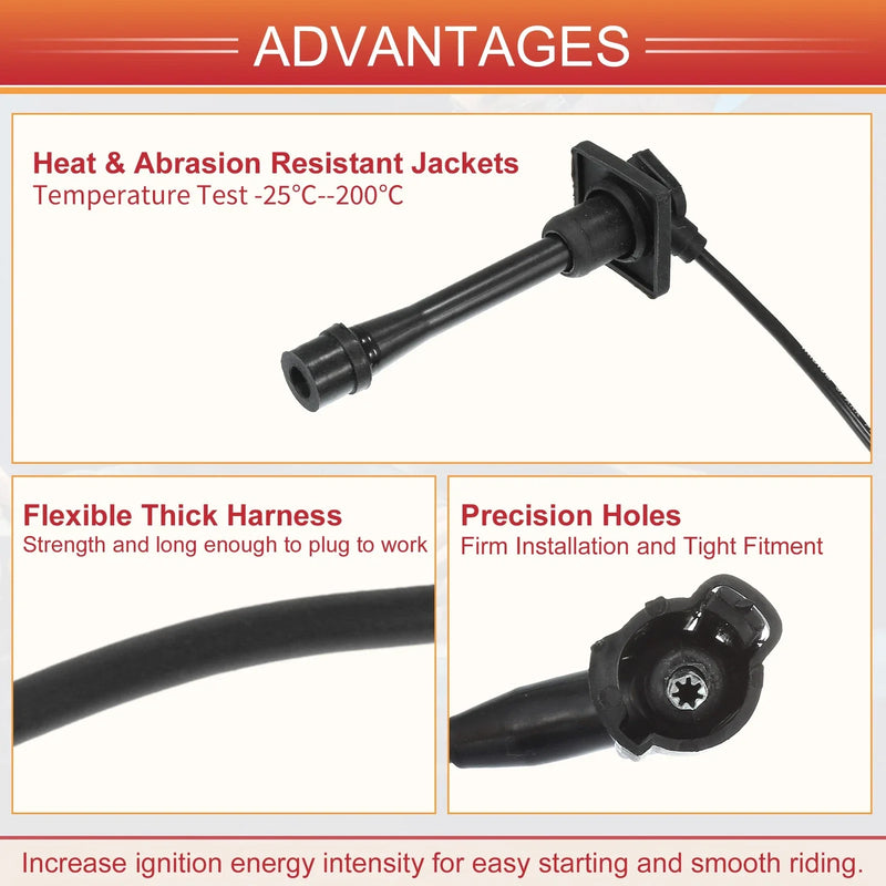 Toyota Celica 4pcs Spark Plug Wire Ignition Coil Cable (1993-1997)