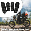 Motorcycle with Adjustable Strap Black 4pcs Roundhead Knee Elbow Pads