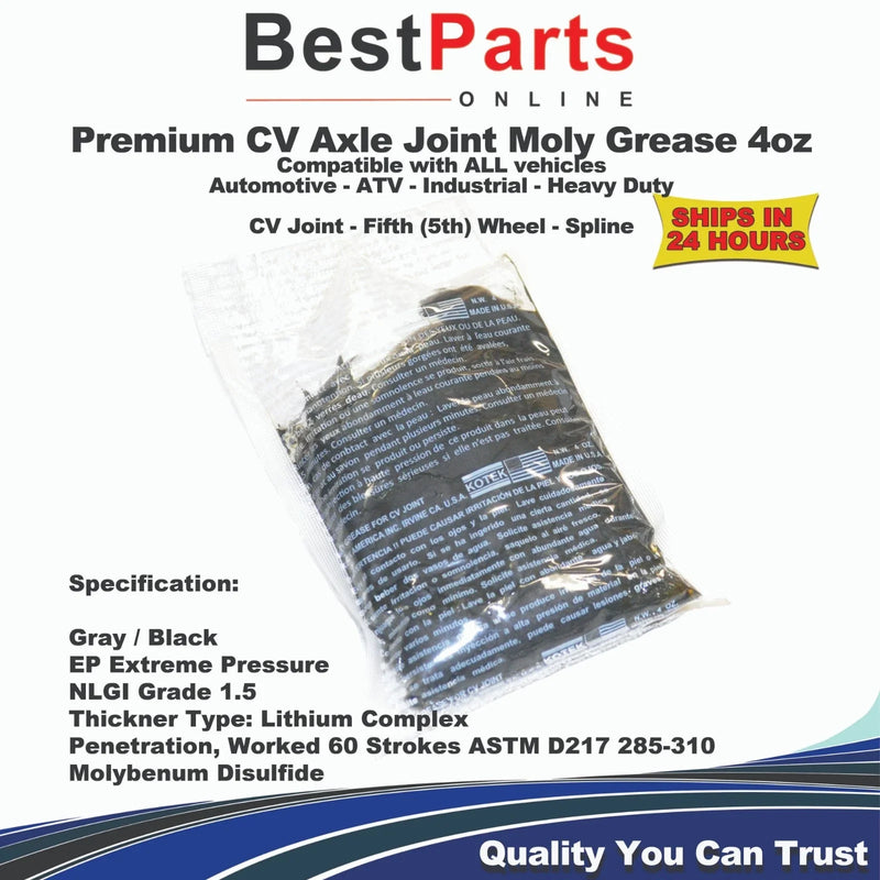 CV Axle Joint Moly Grease Extreme Pressure EP 4oz pouch