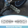 Aolly Motorcycle Rearsets / 8mm Aluminum / Footpeg Footrest Silver Tone
