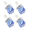 Chopper Motorcycle 4pcs Blue License Plate Screws