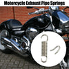 Motorcycle 4 x Set 43mm 1.69" Exhaust Pipe Spring with U Shape Hook Silver Tone