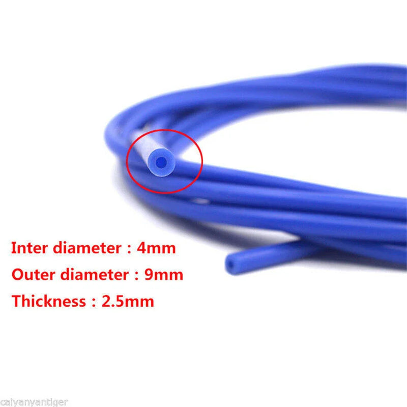 Car SUV 4mm Blue Silicone Rubber Vacuum Tube (5 Meter)