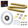 Yamaha Warrior 350 89-04 Gold O-Ring Chain 98 Links & Drive Sprocket Kit